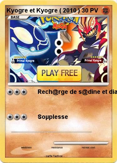 Pokemon Kyogre et Kyogre ( 2010 )