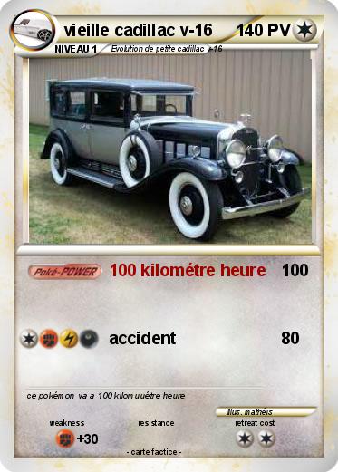 Pokemon vieille cadillac v-16