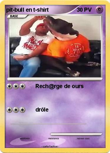 Pokemon pit-bull en t-shirt