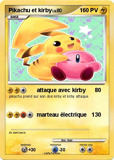 Pokemon Pikachu et kirby