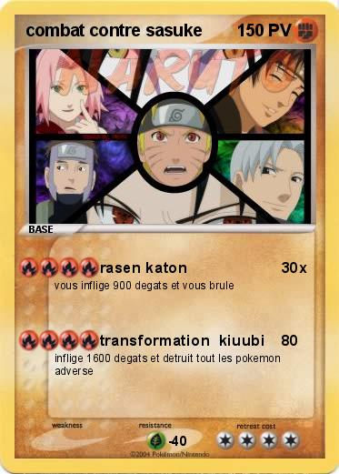 Pokemon combat contre sasuke
