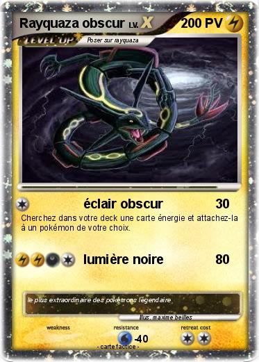 Pokemon Rayquaza obscur