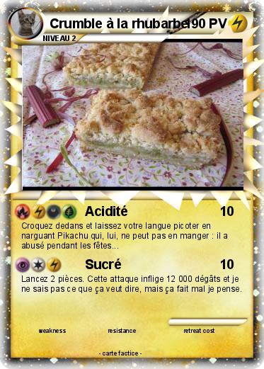 Pokemon Crumble à la rhubarbe