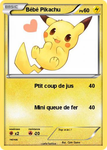 Pokemon Bébé Pikachu
