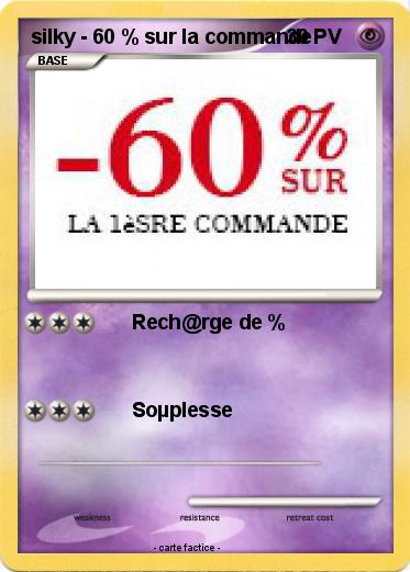 Pokemon silky - 60 % sur la commande