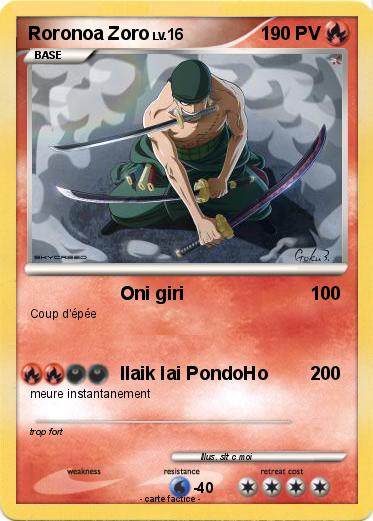 Pokemon Roronoa Zoro