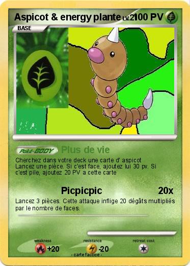 Pokemon Aspicot & energy plante