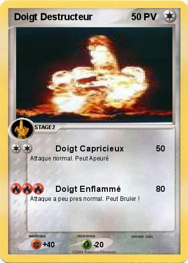 Pokemon Doigt Destructeur 