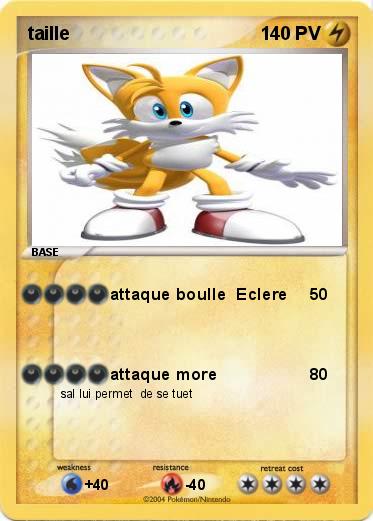Pokemon taille 