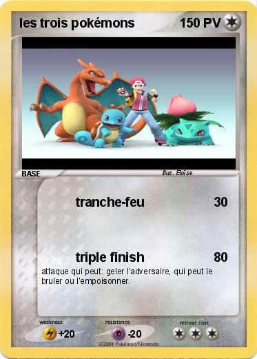 Pokemon les trois pokémons