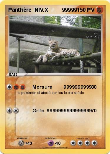 Pokemon Panthère  NIV.X         99999