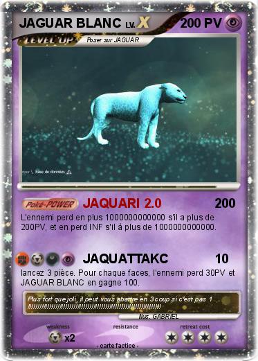 Pokemon JAGUAR BLANC