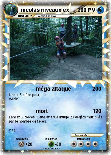 Pokemon nicolas niveaux ex
