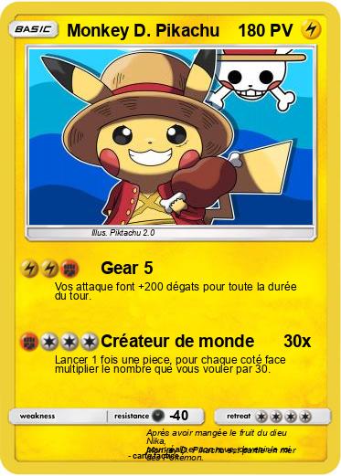 Pokemon Monkey D. Pikachu