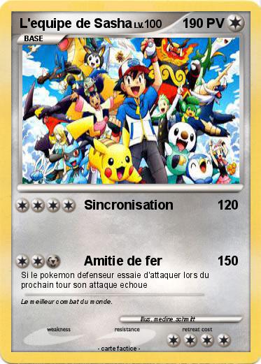 Pokemon L'equipe de Sasha