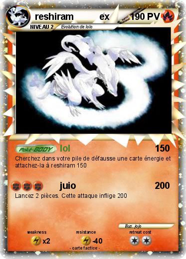 Pokemon reshiram          ex