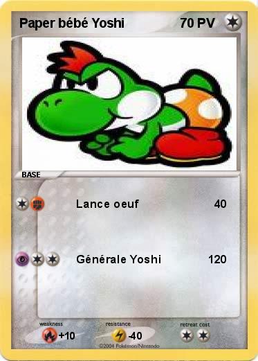 Pokemon Paper bébé Yoshi