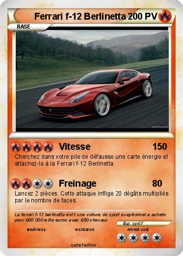 Pokemon Ferrari f-12 Berlinetta