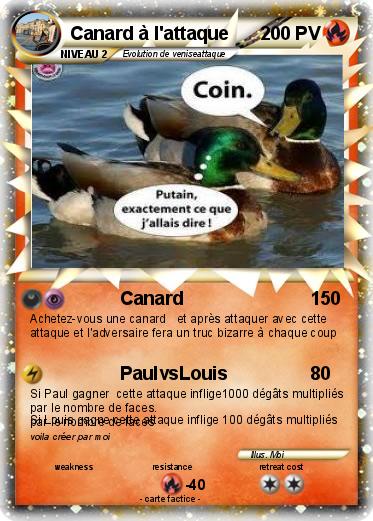 Pokemon Canard à l'attaque