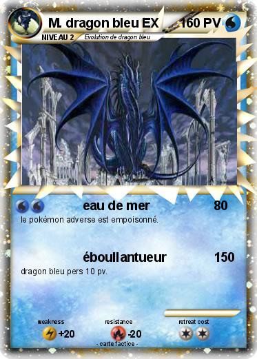 Pokemon M. dragon bleu EX