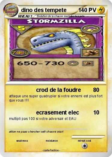 Pokemon dino des tempete