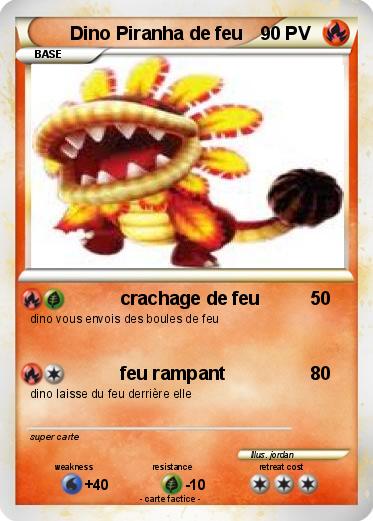 Pokemon Dino Piranha de feu