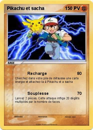 Pokemon Pikachu et sacha