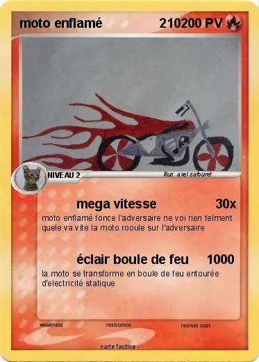 Pokemon moto enflamé                210