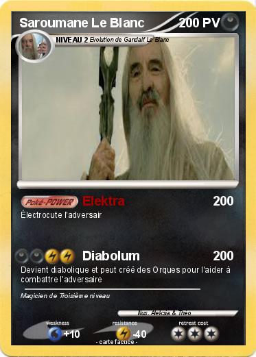 Pokemon Saroumane Le Blanc