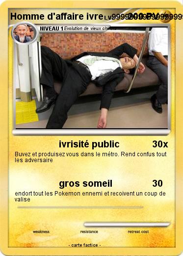 Pokemon Homme d'affaire ivre