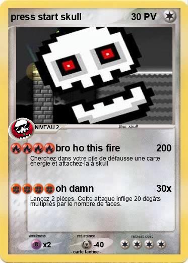 Pokemon press start skull