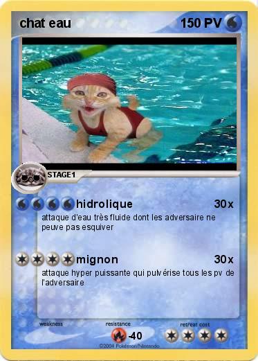 Pokemon chat eau