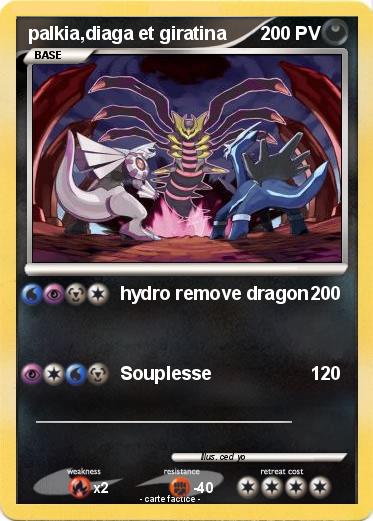 Pokemon palkia,diaga et giratina