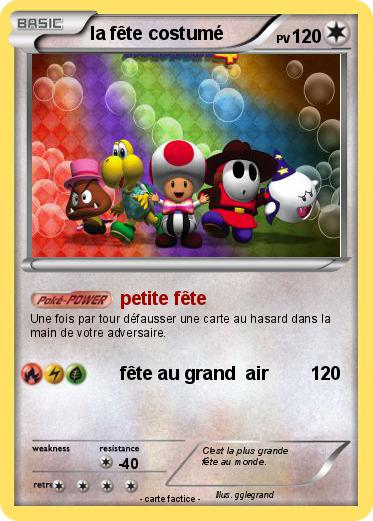 Pokemon la fête costumé