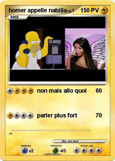 Pokemon homer appelle nabilla