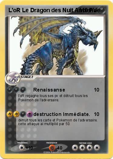 Pokemon L'oR Le Dragon des Nuit Ancienne