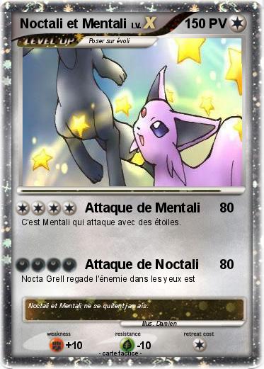 Pokemon Noctali et Mentali