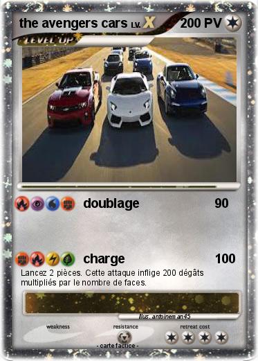 Pokemon the avengers cars
