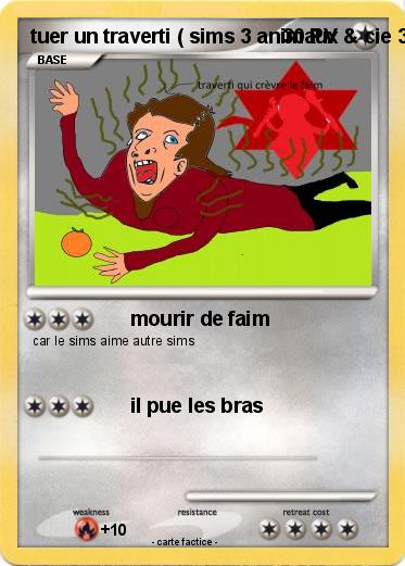Pokemon tuer un traverti ( sims 3 animaux & cie 3DS )