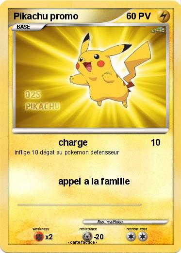 Pokemon Pikachu promo