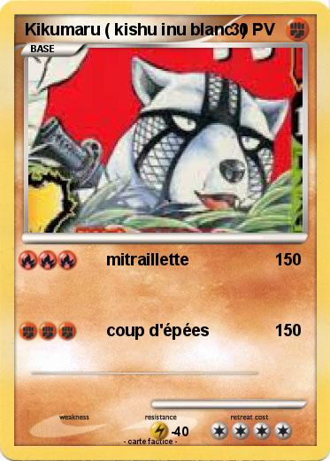Pokemon Kikumaru ( kishu inu blanc  )