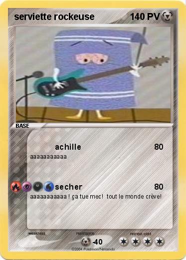 Pokemon serviette rockeuse