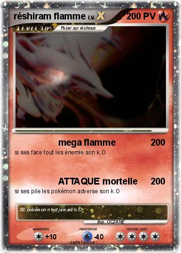 Pokemon réshiram flamme