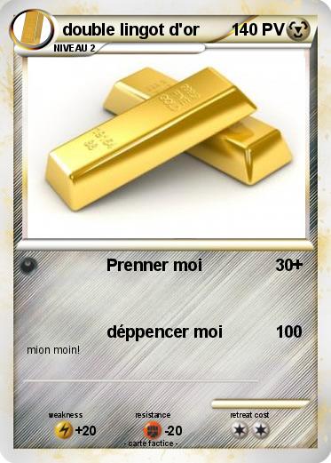 Pokemon double lingot d'or