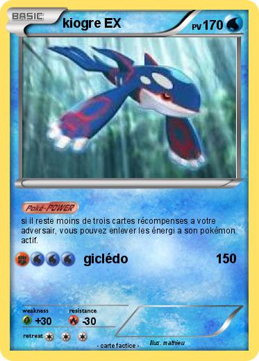 Pokemon kiogre EX