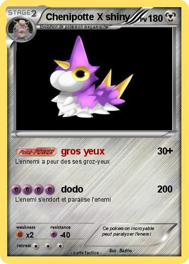 Pokemon Chenipotte X shiny