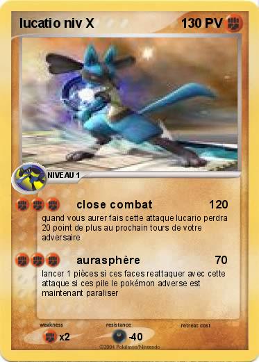 Pokemon lucatio niv X                      