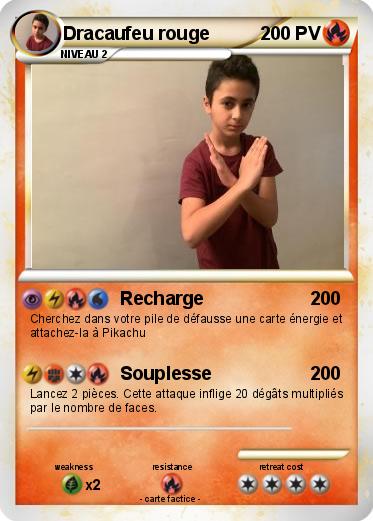 Pokemon Dracaufeu rouge