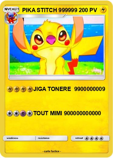 Pokemon PIKA STITCH 999999