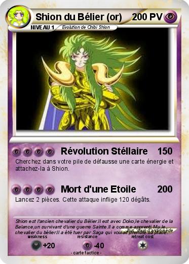 Pokemon Shion du Bélier (or)